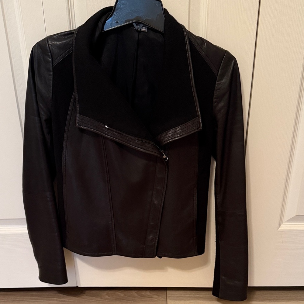 Vince Black Leather Jacket